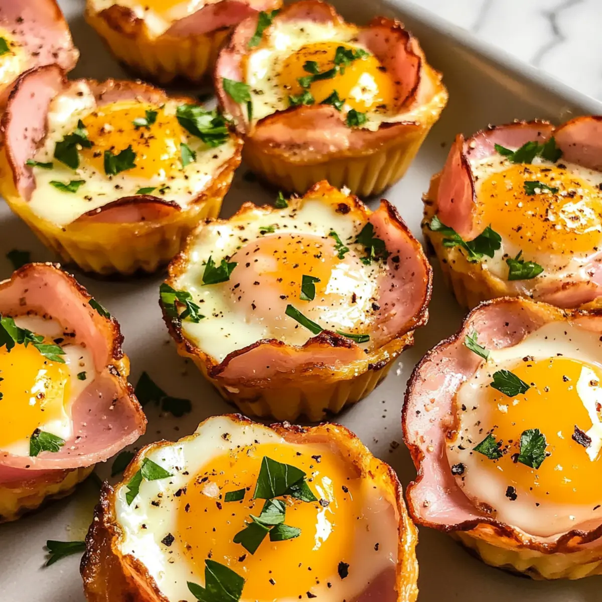 Schinken und Käse Eierbecher für Eilige Mornings