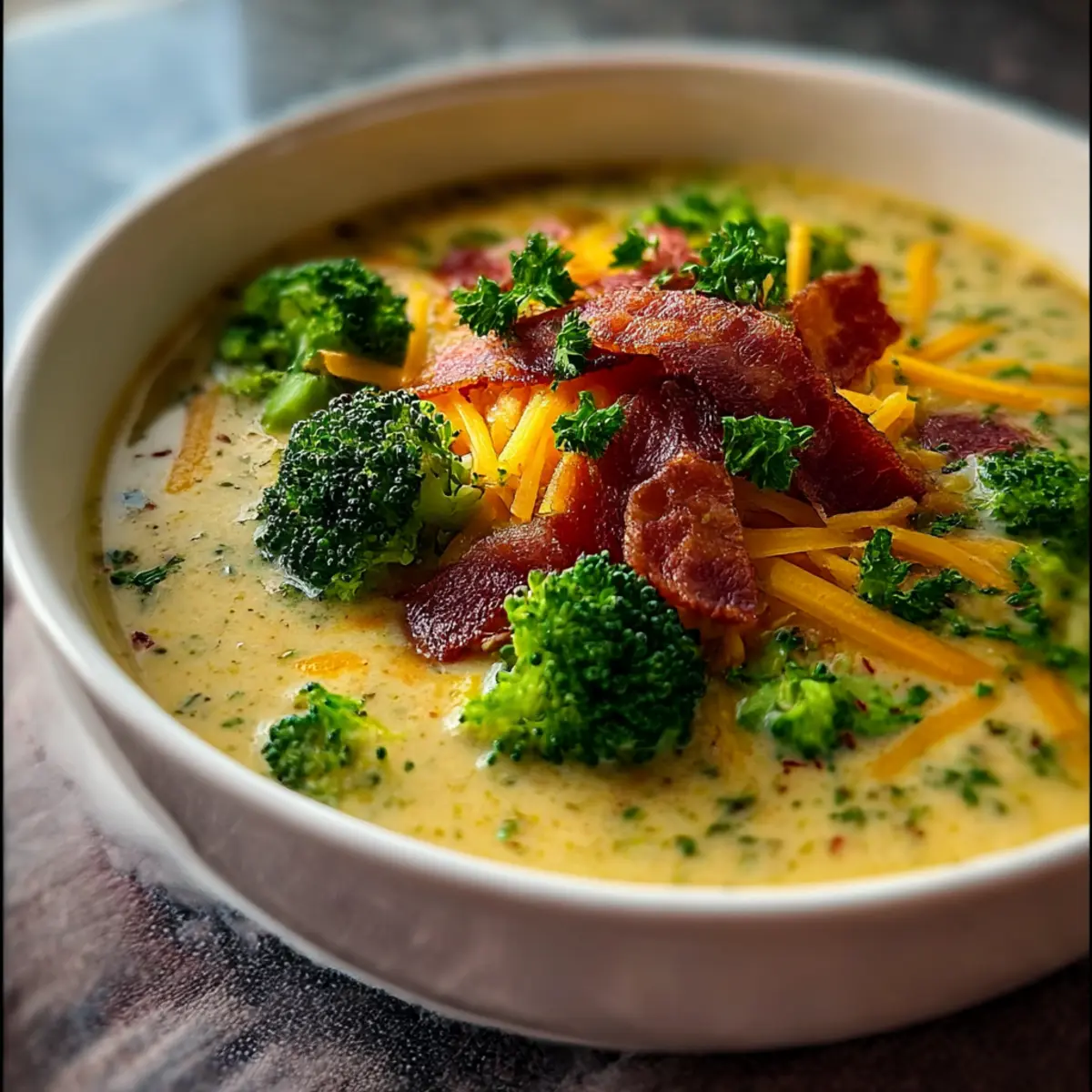 Beladene Brokkoli-Käse-Suppe für Gemütliche Abende
