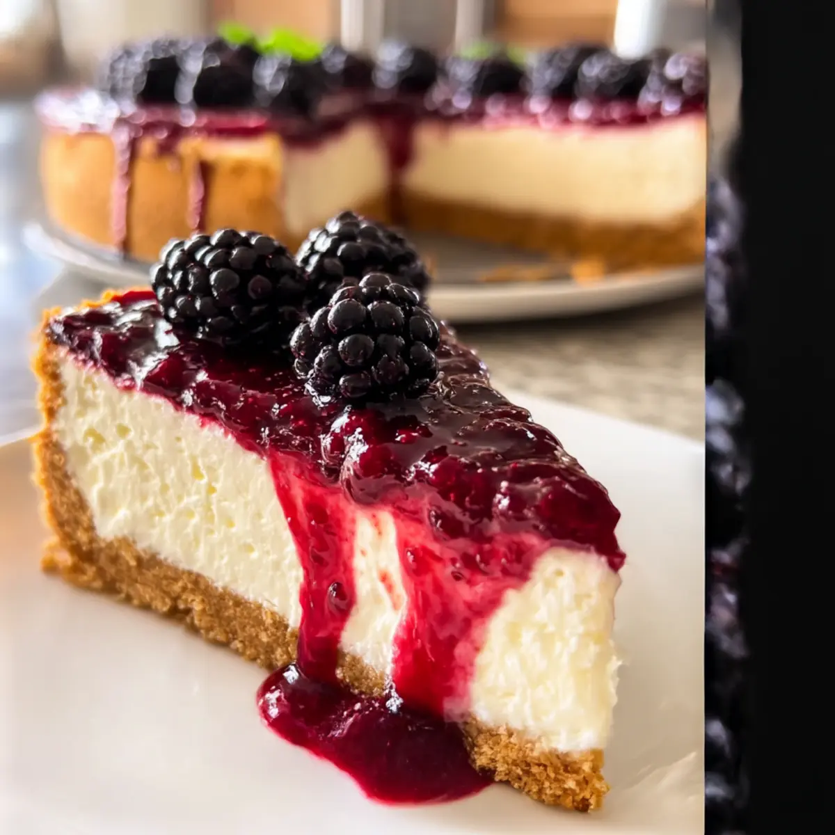 Keine Backen Brombeerkäsekuchen für heiße Sommertage