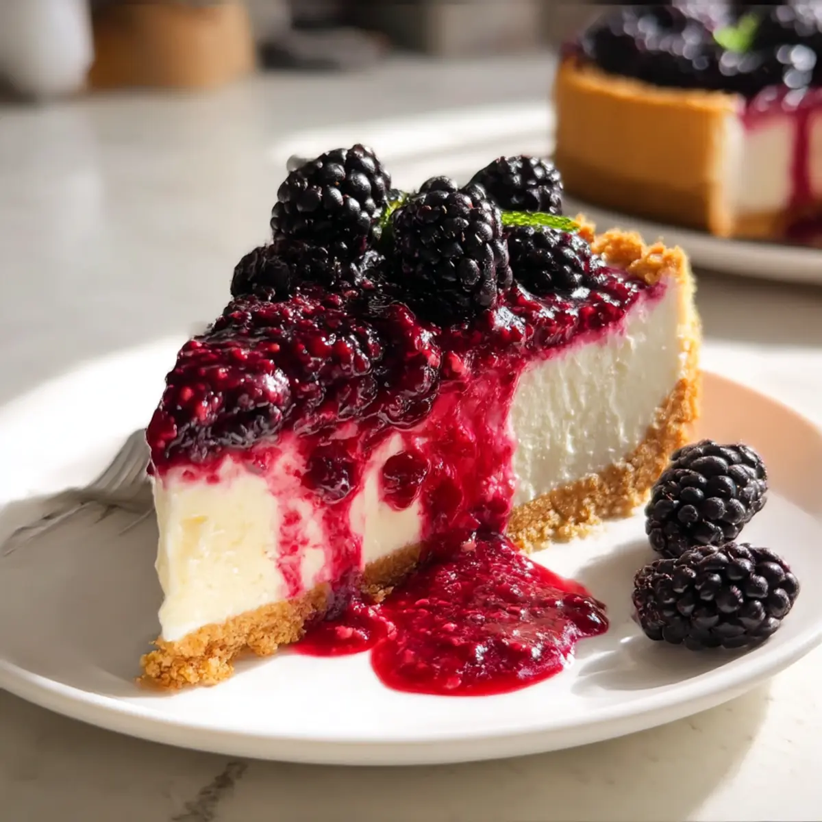 Keine Backen Brombeer Käsekuchen für den perfekten Sommer