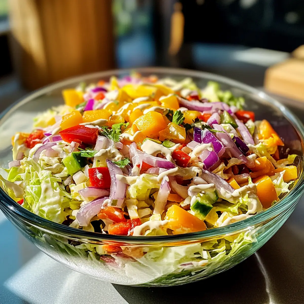 Übernacht-Salat Rezept vorbereiten für Feste und Partys