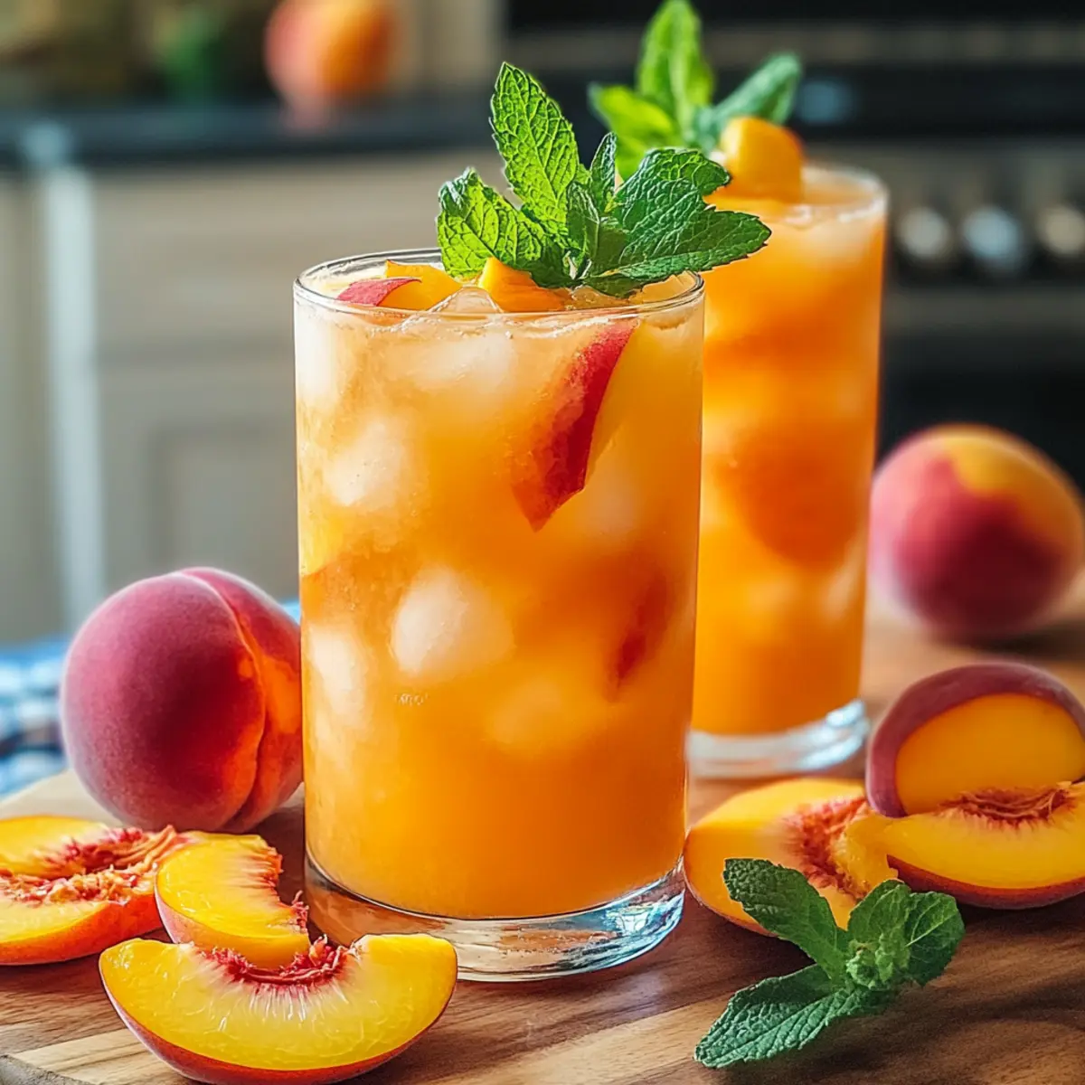 Pfirsich Limonade leicht gemacht für den Sommer