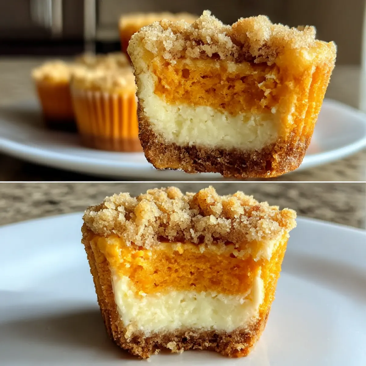 Kürbis-Käsekuchen-Cupcake für den perfekten Herbstgenuss