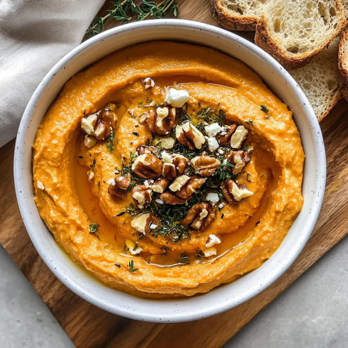 Kürbis geschlagener Feta Dip für den perfekten Snack