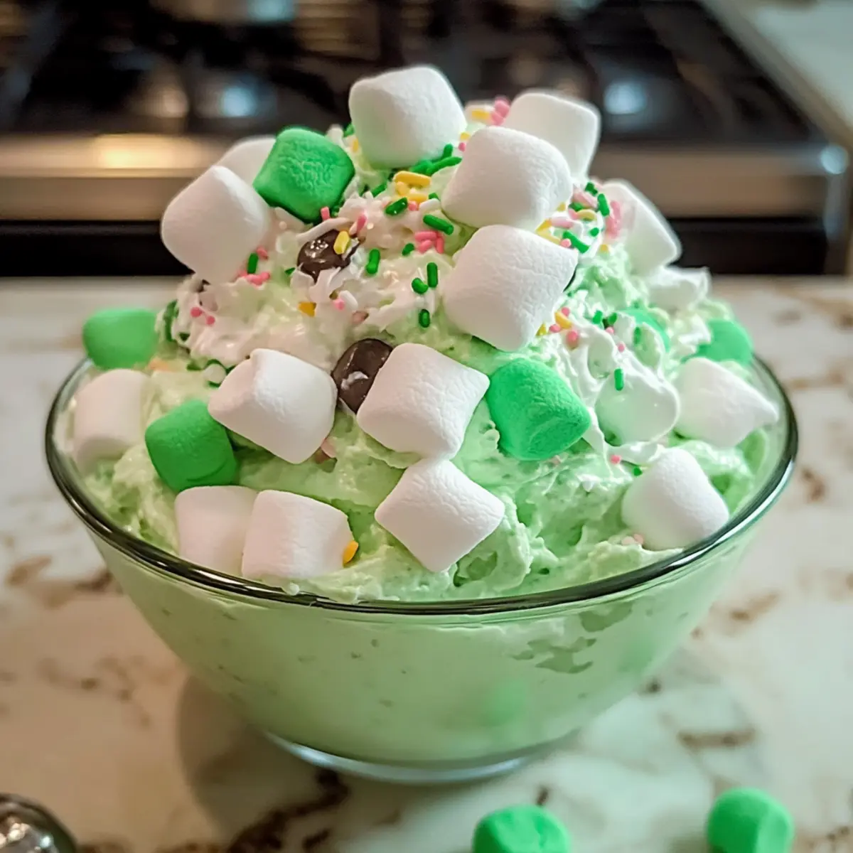 Shamrock Käsekuchen Fluff für Feiertagsfreuden
