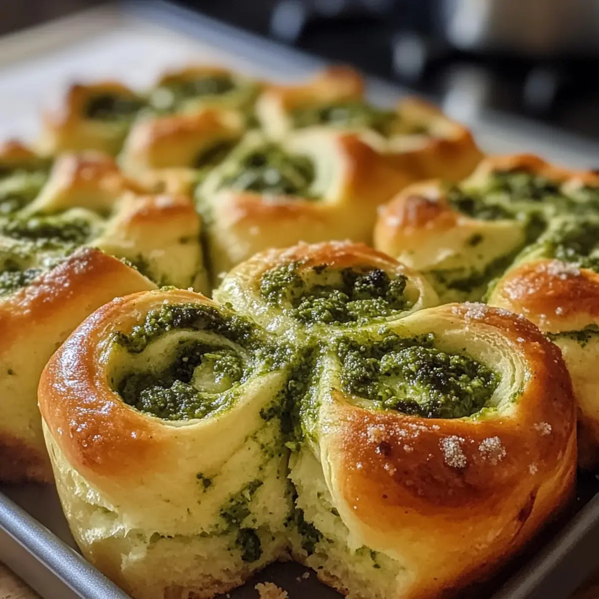Klee Knoblauch Pesto Brötchen für festliche Anlässe