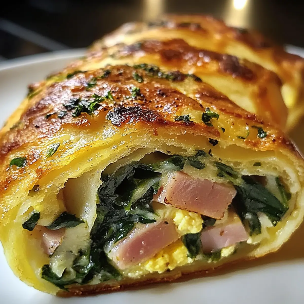 Spinat Schinken Frühstücksrollen für den perfekten Start