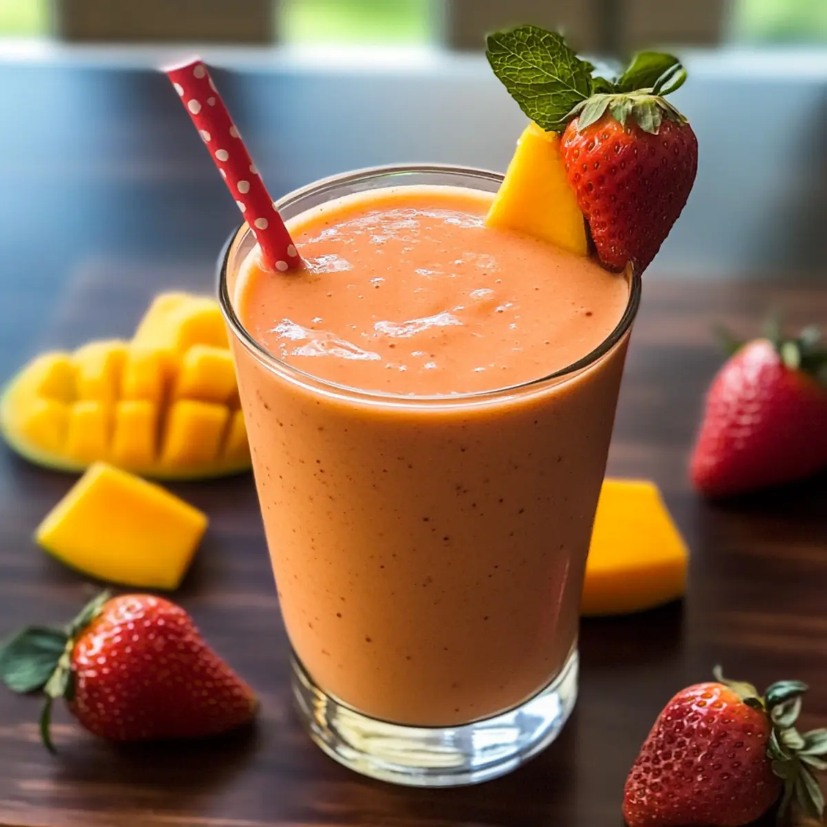 Erdbeer-Mango-Smoothie für einen fruchtigen Start