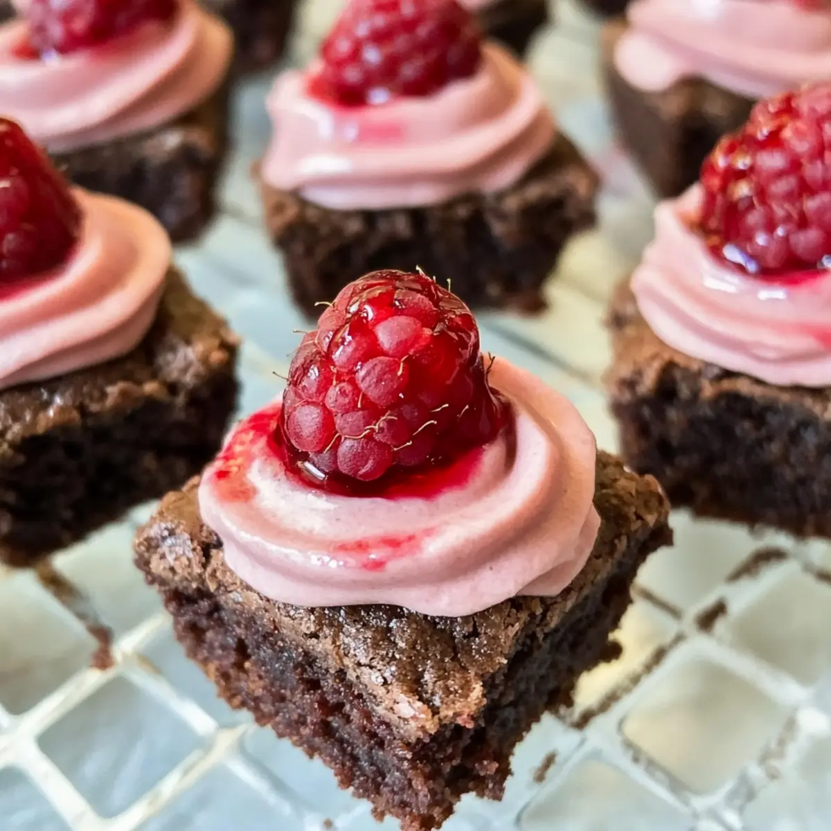 Die besten Mini-Himbeermousse-Brownies für den Sommer