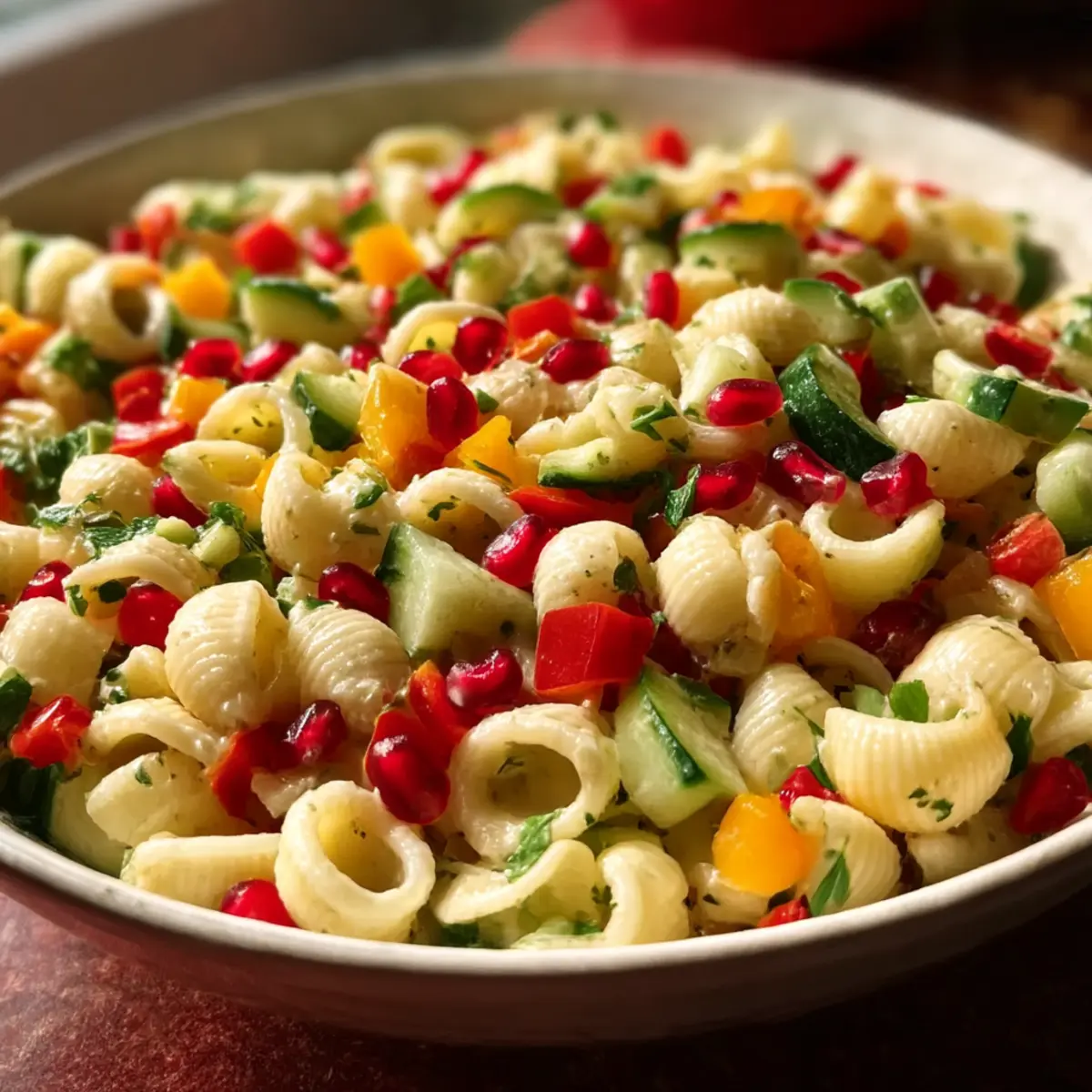 Lebhafte Sommer-Pasta-Salat für frische Genussmomente