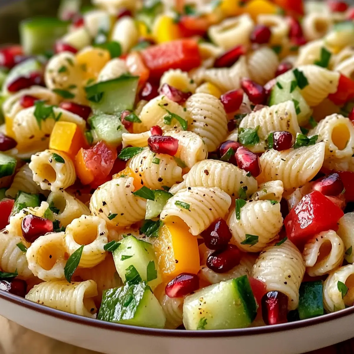 Lebhafte Sommer-Pasta-Salat für frische Genussmomente